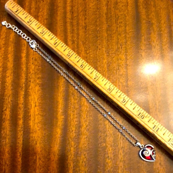 Brighton CUPIDS LOVE Swarovski Crystal reversible Heart Necklace - Picture 12 of 13